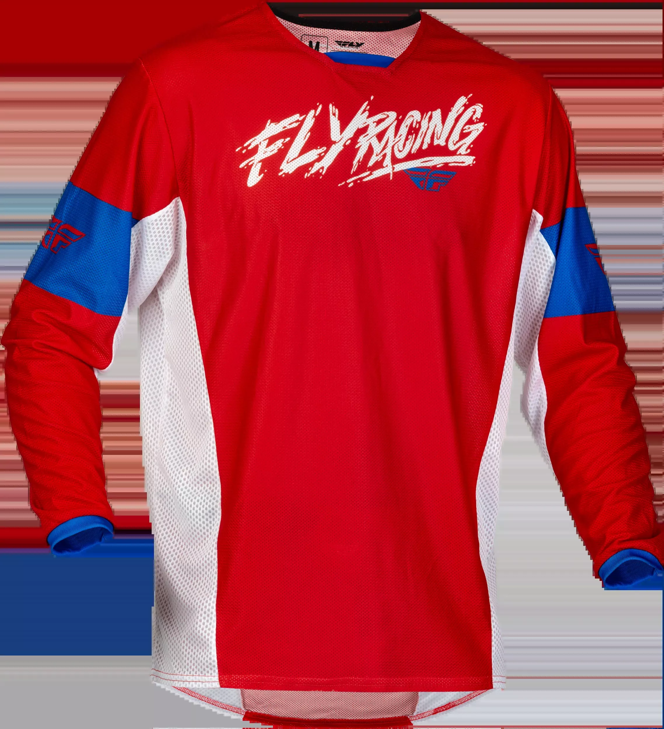 Fly Racing Yth Kinetic Mesh Khaos Jersey Red/White/Blue Yl 377-334YL