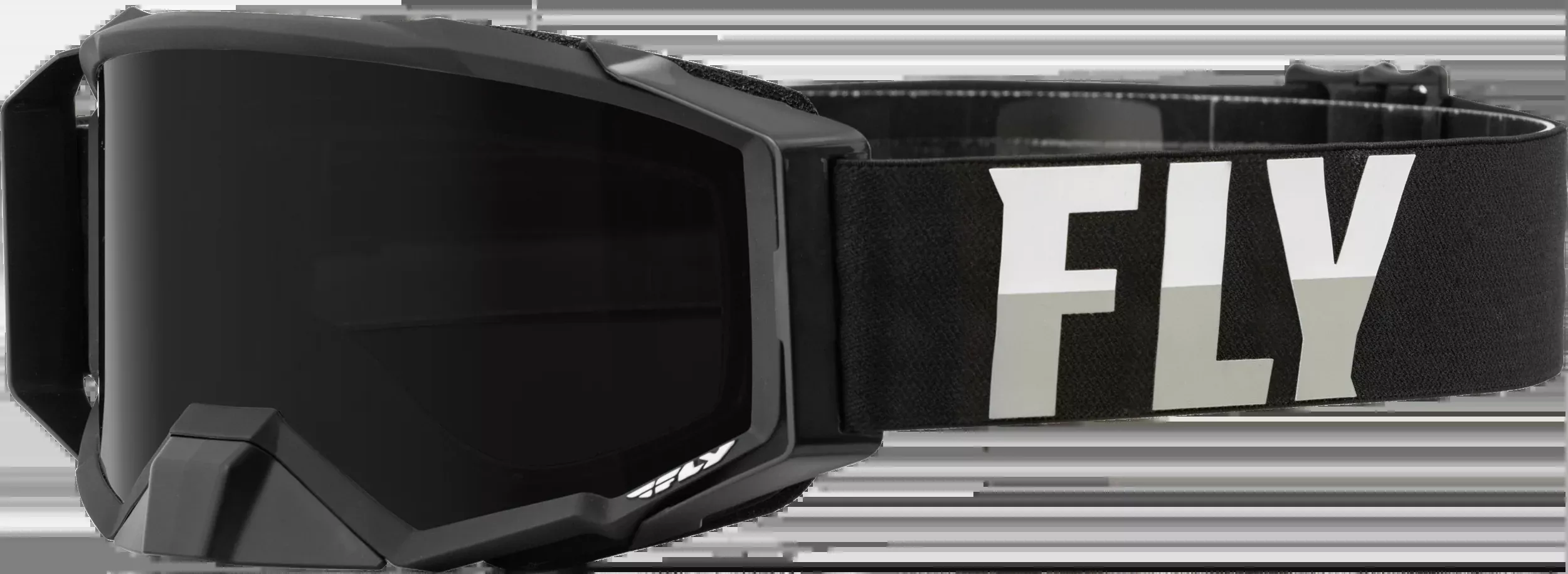 Fly Racing Zone Pro W/C Goggle Blk/White W/Dark Smoke Hydro Lens 37-51874