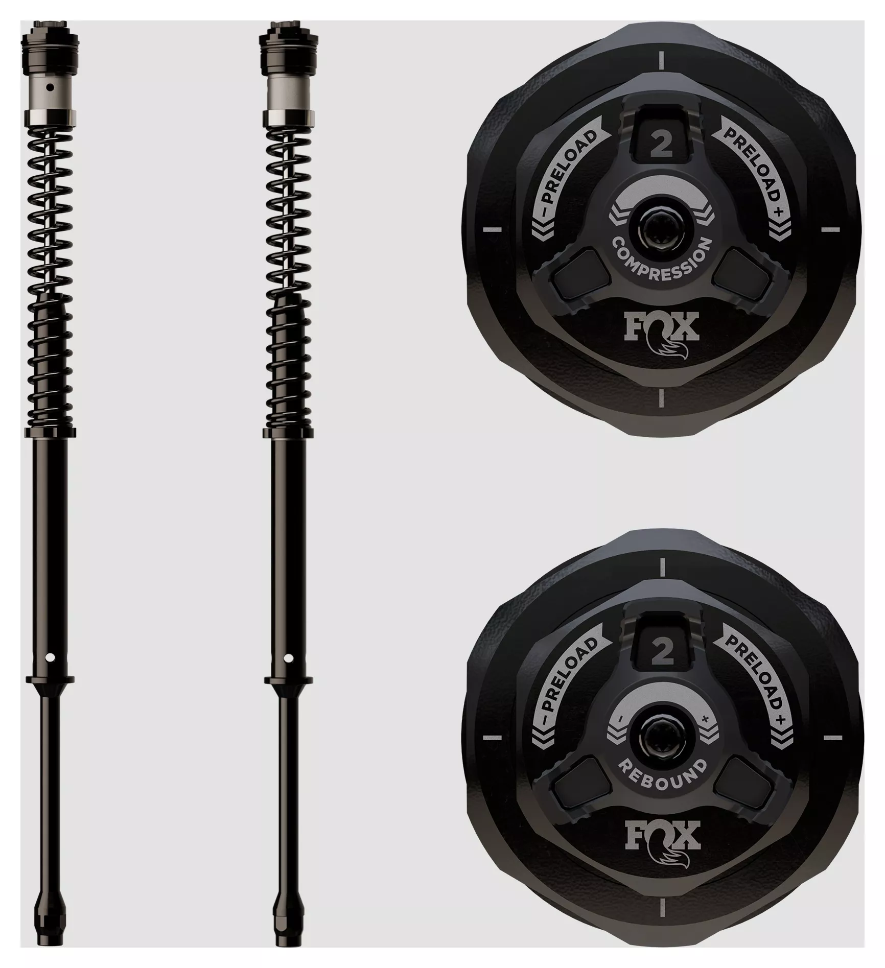 Fox Factory Street Grip ST Adjustable Fork Cartridge Kit For Harley Touring 2014-2025