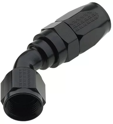 Fragola Hose Fitting #10 45 Deg Pro-Flow Black 224510-BL