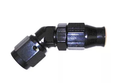 Fragola Hose Fitting #12 45 Deg PTFE Black 684512-BL