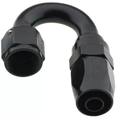 Fragola Hose Fitting #6 180 Deg Pro-Flow Black 231806-BL