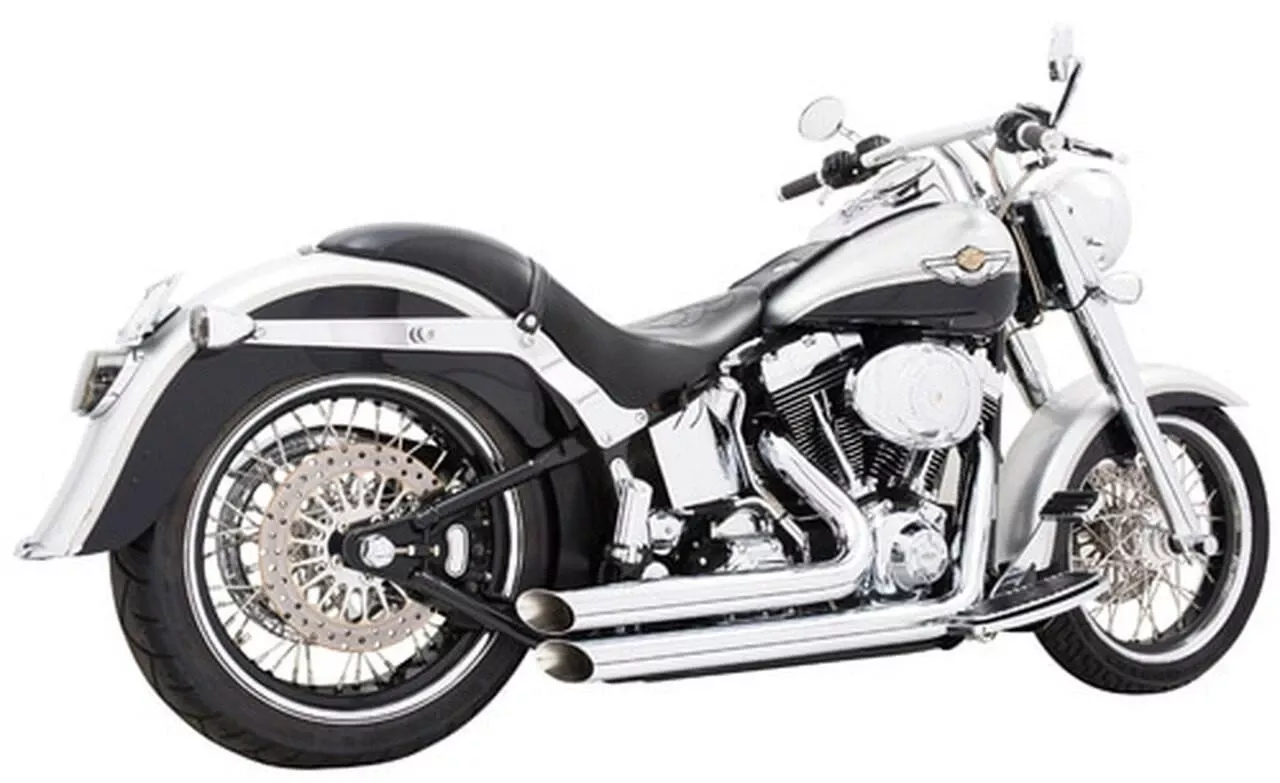 Freedom Performance Exhaust Amendment Slash Cut for '86-17 Softail -Chrome
