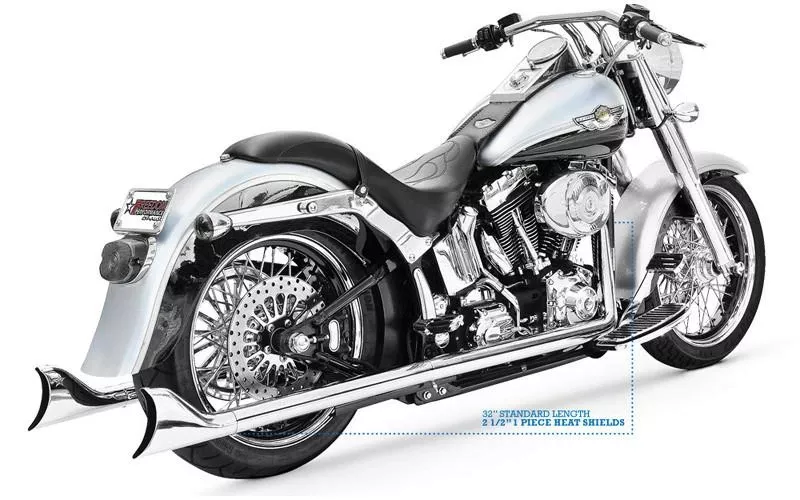 Freedom Performance Sharktail System for '07-17 Softail (will fit '16 FLS) - Standard 32", Chrome