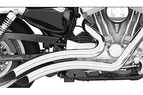 Freedom Performance Sharp Curve Radius Exhaust for '09-16 V-Star 950 -Chrome