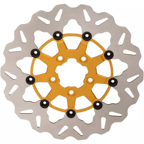 GBrakes 11.8" Full-Floating Wave Front Brake Rotor for 2008-2024 Harley* - Gold