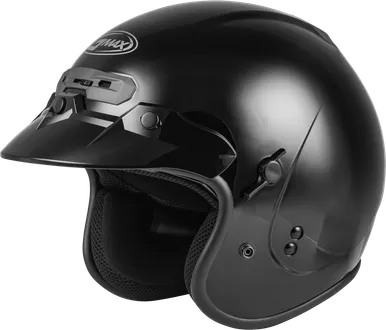 Gmax GM-32 Open Face Helmet Solid Black