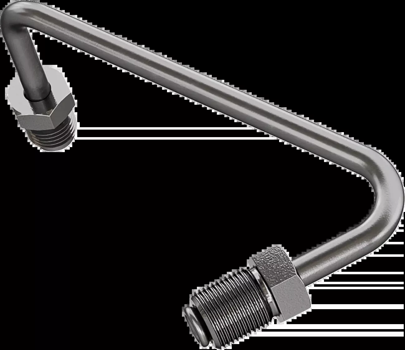 Goodridge Universal Stainless Steel Side Bend AN3 Brake Line Adapter For Harley