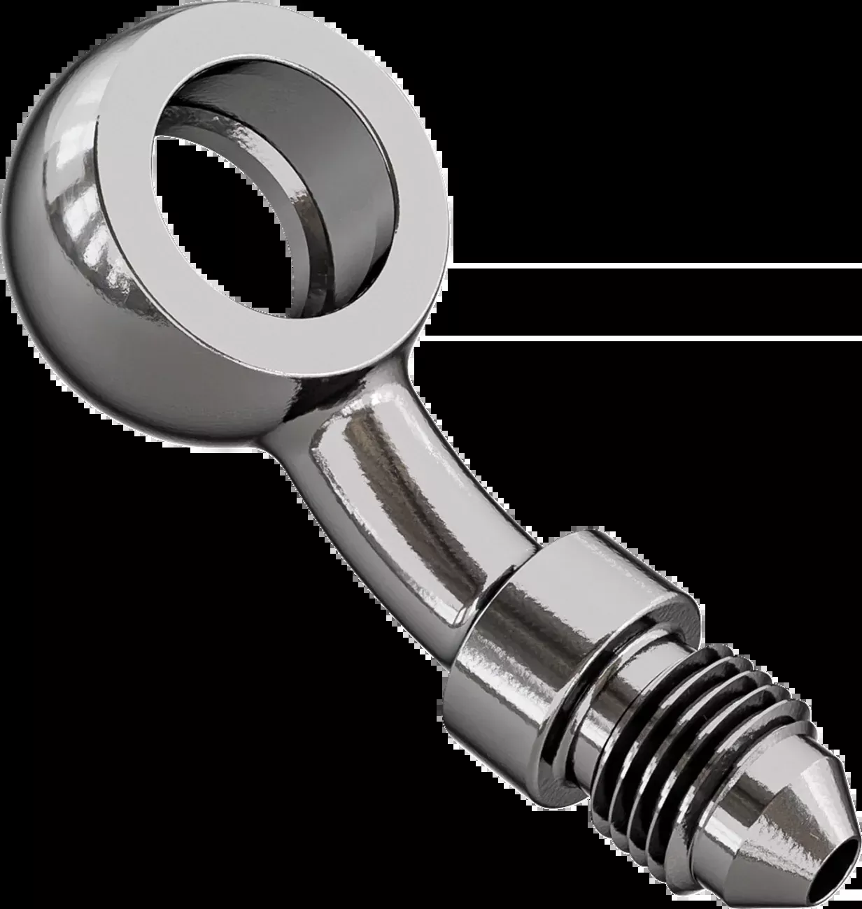Goodridge Universal Steel 35° 12mm Brake Line Banjo Adapter Fitting for Harley