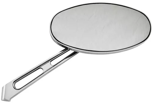 HardDrive Chrome Oval Smooth Left Mirror (60-0036SSL)