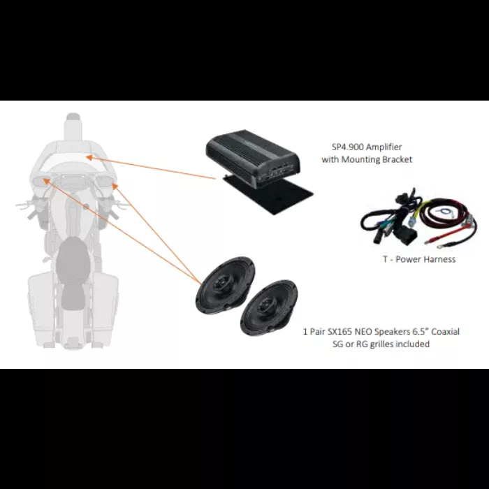 Hertz HSP1 Plug and Play Front Speaker Kit W/ Amp Bracket 4 Harley 98-13