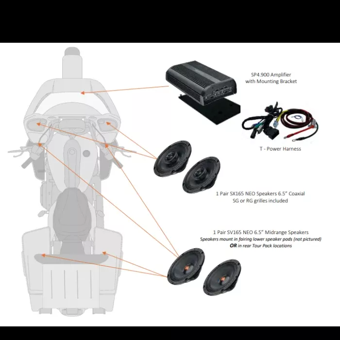 Hertz HSP2 Plug and Play Front Speaker Kit W/ NEO Woofers 4 Harley 98-13
