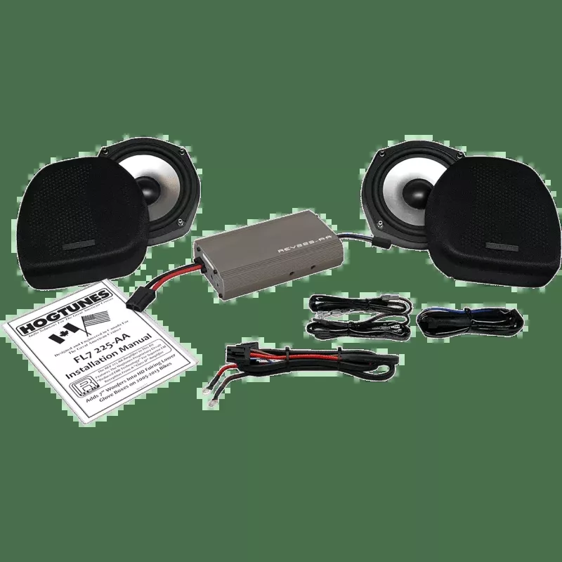 Hogtunes 05-13 Flhtcu 7" Fairing Lowers Woofer Kit With 225AMP