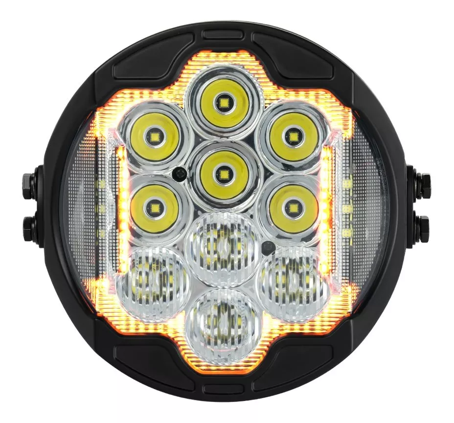 HogWorkz 7″ LED Silvertooth Performance Headlight For Harley Low Rider ST 2022-2026