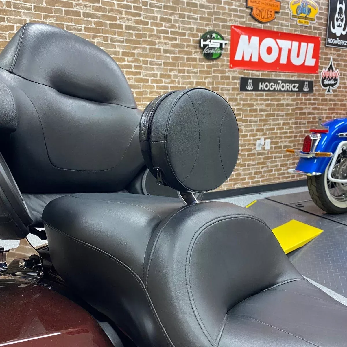 Hogworkz Chrome Driver/Rider Backrest for Harley Touring '97-'24