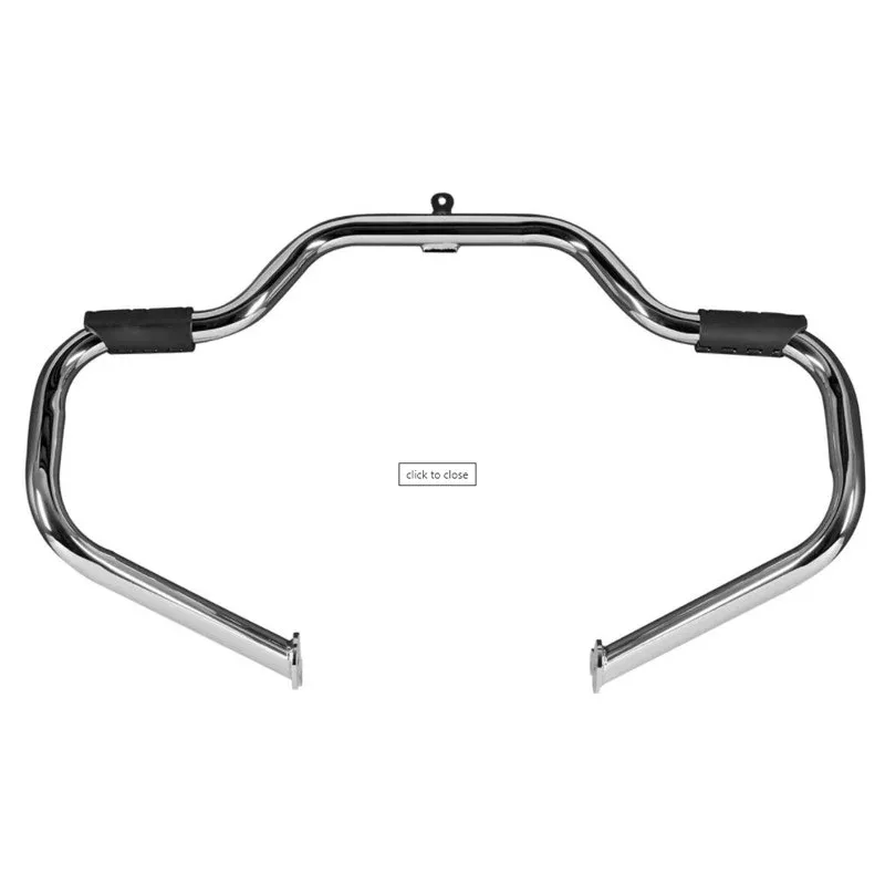Hogworkz HW157026 Mustache Engine Guard Crash Chrome Black Harley FLH/T 09-20