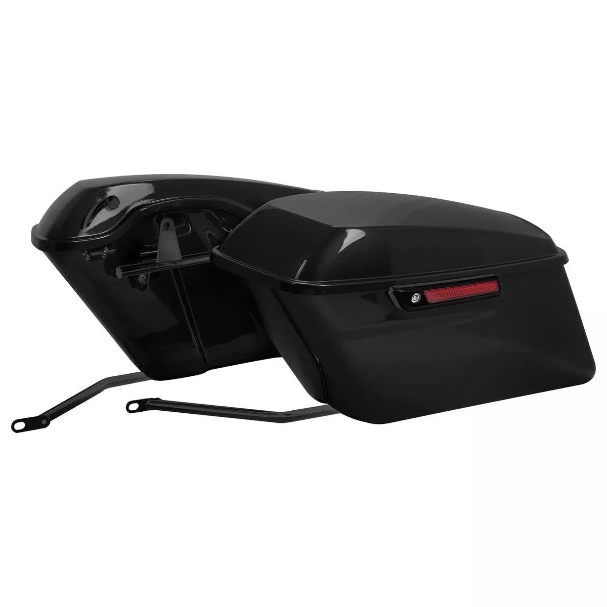 Hogworkz HW167219 Black Standard Saddlebag Conversion Kit Harley Softail 84-17
