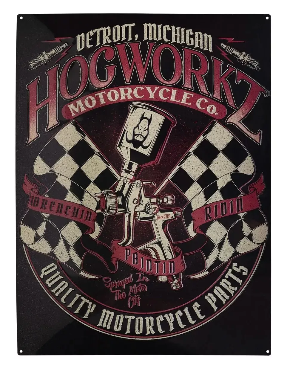 HogWorkz Wrenchin, Paintin, Ridin Garage Sign