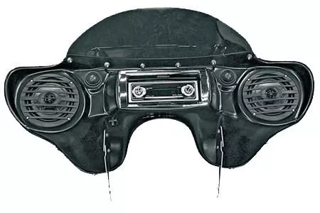 Hoppe Industries Sportzilla Fairing w/ Stereo Receiver for '00-17 FLSTC/FLSTF Models w/ OEM Quick Detach Windshields