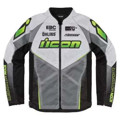 Icon Hooligan Gray Hi-Vis Ultrabolt Jacket