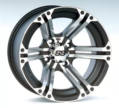 ITP SS212 Aluminum Wheel Machined w/Black 12×7 (1228370404B)