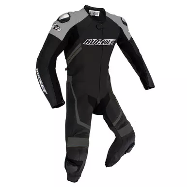 Joe Rocket Speedmaster 7 Black Grey 1-piece Race Suit