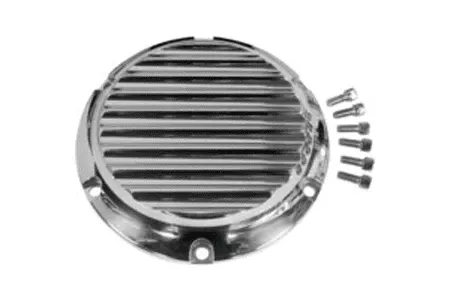 Joker Machine Billet Derby Covers for '04-Up XL -Finned, Black Adonized (Shown in Chrome)