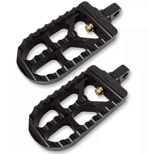 Joker Machine Billet Long Black Adjustable Serrated Footpegs (08-56-1)