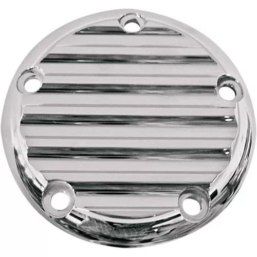 Joker Machine Finned Points Cover for 1999-2017 Harley Twin Cam - Chrome