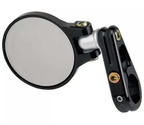Joker Machine Folding Black 2.25″ Bar End Mirror (09-302B)