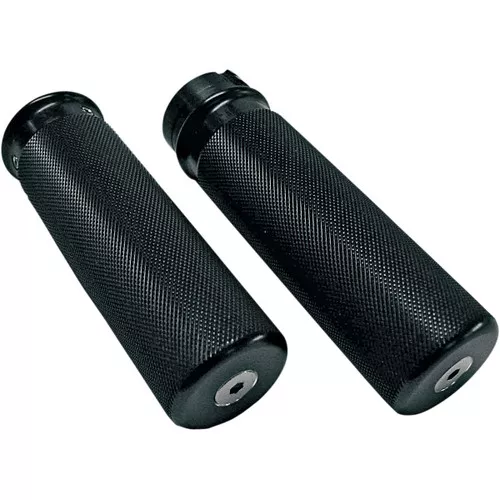 Joker Machine Knurled Black Billet Handlebar Grips (03-89BLK)