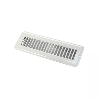 JR Products 02-28905 Dampered Floor Register 2" x 10" White