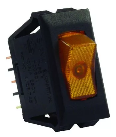 JR Products 12555 Illuminated 12V On/Off Switch - Amber/Black