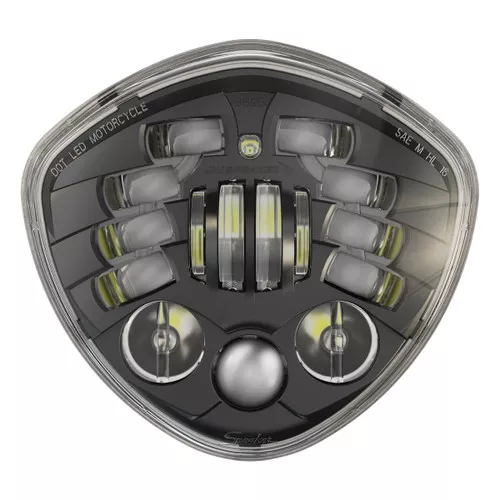 JW Speaker 7" Victory Diamond Adaptive 2 LED Black Headlight (0555151)