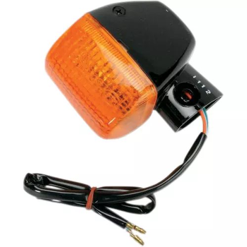 K&S DOT Compliant Black Turn Signal w/Amber Lens (25-1112)