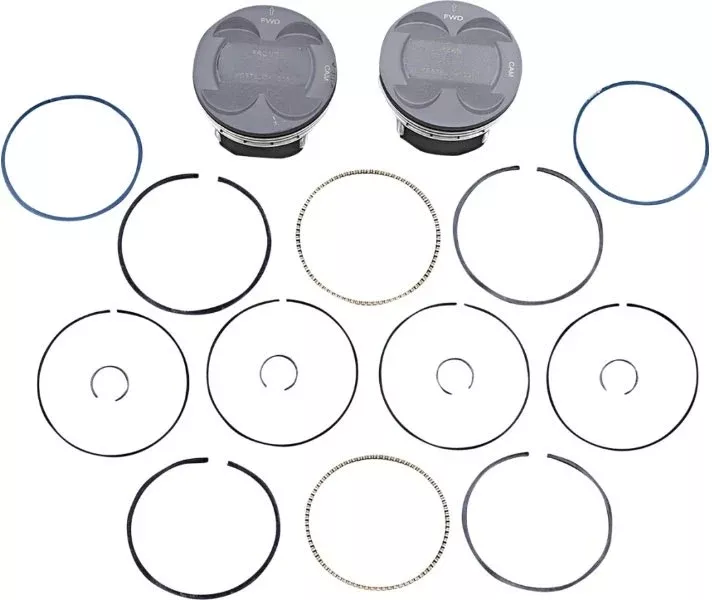 KB Performance Piston Kit +0.005" Bore Harley 107" Milwaukee Eight M8 17-Up