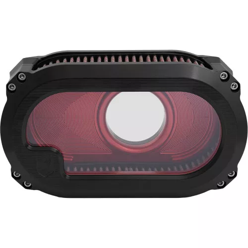 Ken's Factory Next Level Glass Air Cleaner for Harley - Red