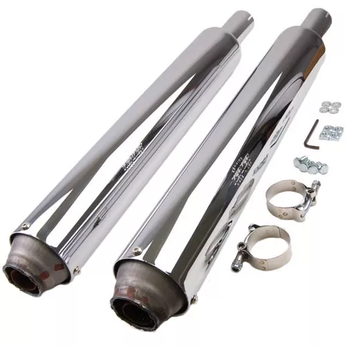 Kerker Super Elite Chrome Slip-On Exhaust Mufflers (128-78030)
