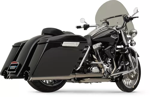 Khrome Werks 2-Into-2 Exhaust System with Two-Step Crossover Headers for 2009-2016 Harley Touring - Eclipse