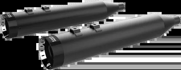 Khrome Werks 4-1/2″ HP-Plus Slip-On Mufflers – Black With Turbine Tip