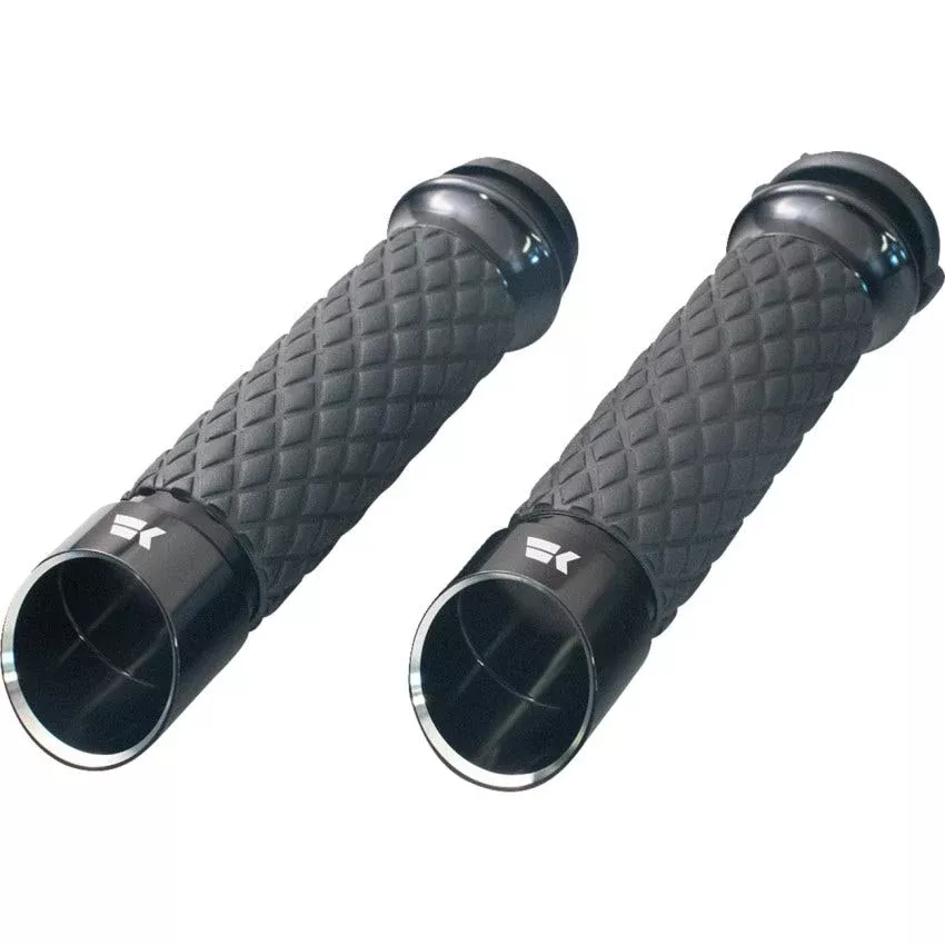 Khrome Werks Diamond Grips for Harley & Custom Motorcycles w| 1" Bars