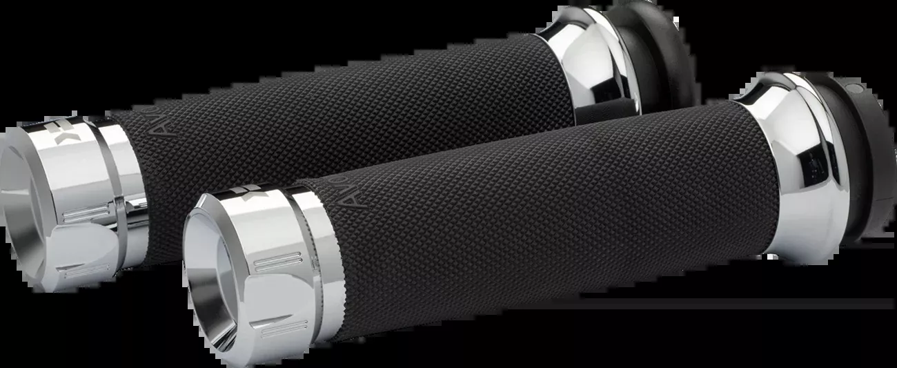 Khrome Werks Klassic Contour Chrome Cable Hand Grips for 1980-22 Harley Davidson