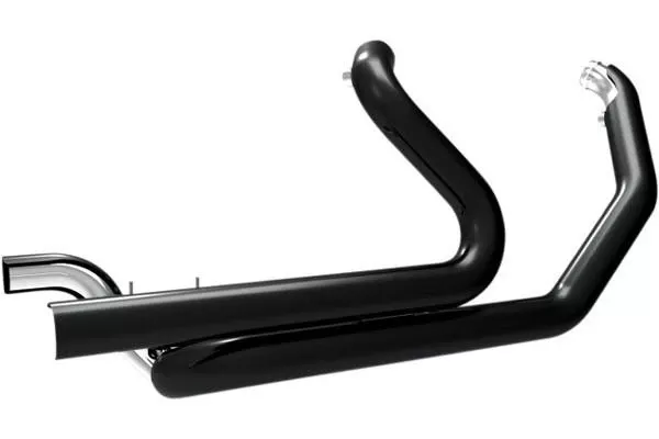 Khrome Werks2-Into-2 Dual Header System for '95-08 Harley Davidson Touring Models - Heatshields