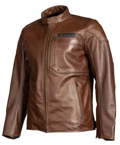Klim Sixxer Leather Jacket Sienna Brown