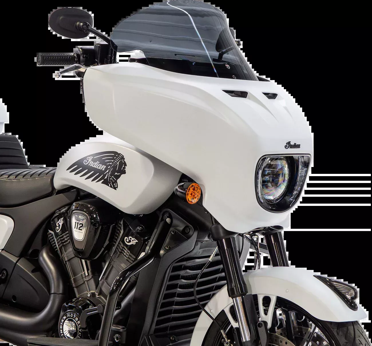 Klock Werks 12" Flare Dark Smoke Windshield for 2025-26 Indian Powerplus Models