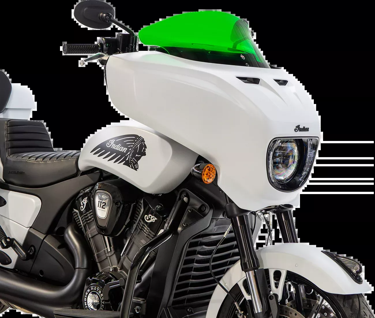 Klock Werks 9" Green Flare Windshield fits 2025-2026 Indian Powerplus Models