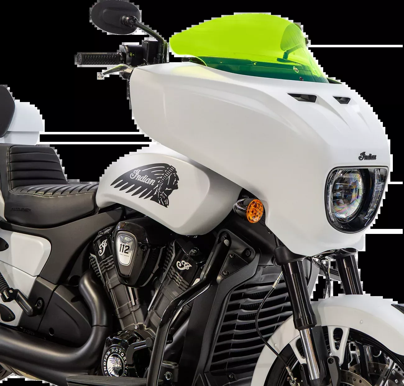 Klock Werks 9" Green Ice Flare Windshield fits 2025-2026 Indian Powerplus Models