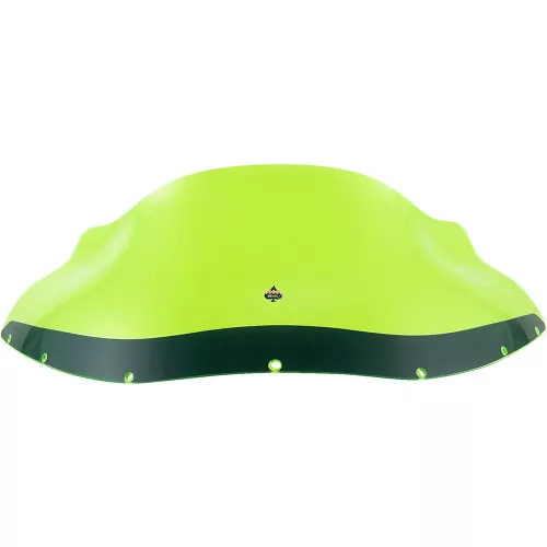 Klock Werks 9" Ice Kolor Flare Windshield for 1984-1992 Harley FXRP Fairing - Green Ice