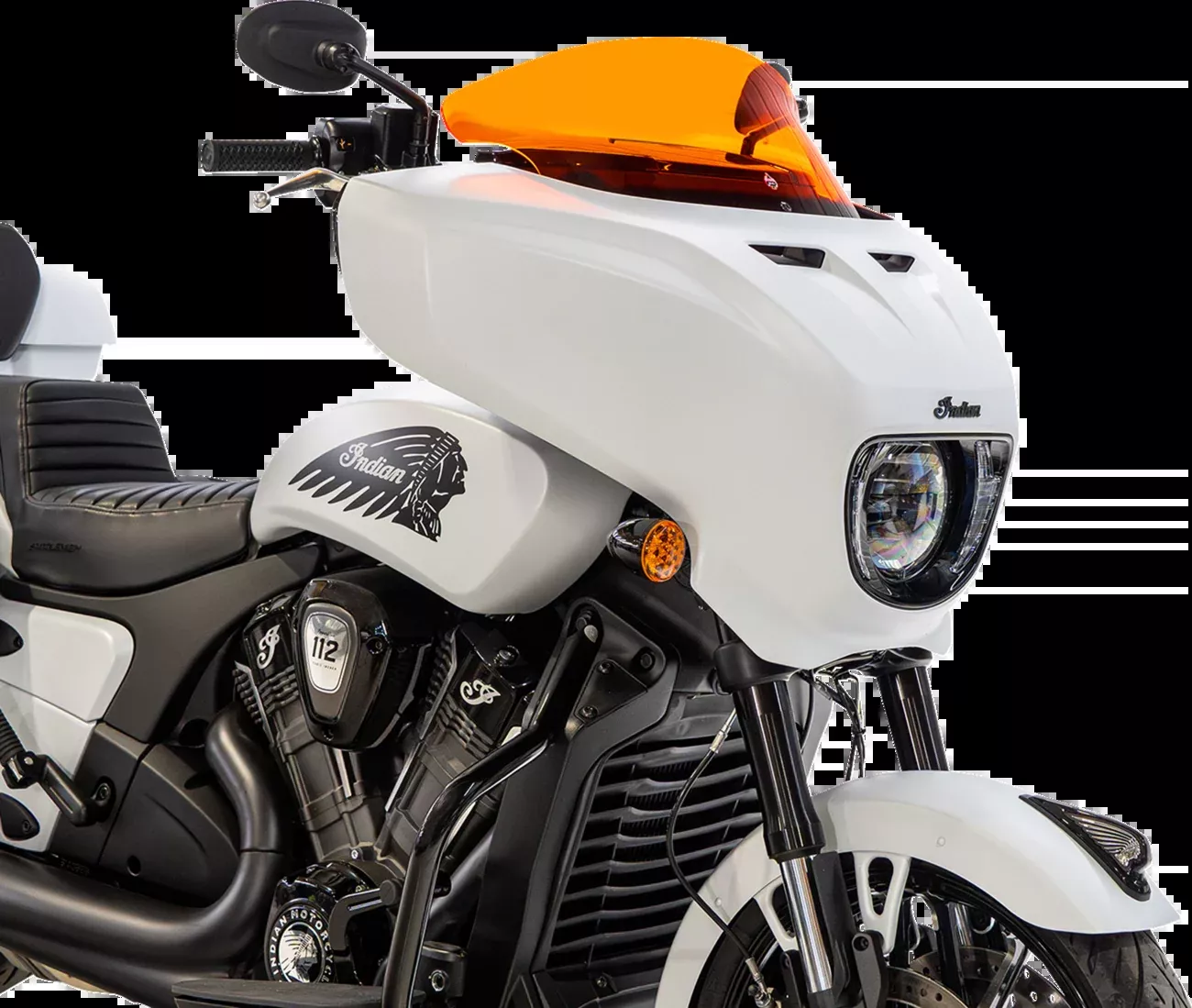 Klock Werks 9" Orange Flare Windshield fits 2025-2026 Indian Powerplus Models