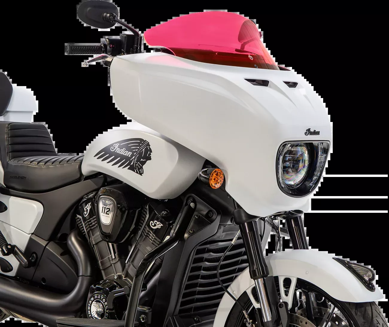 Klock Werks 9" Pink Ice Flare Windshield fits 2025-2026 Indian Powerplus Models